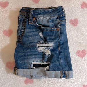 Women’s Aeropostal Ripped Midi Jean Shorts